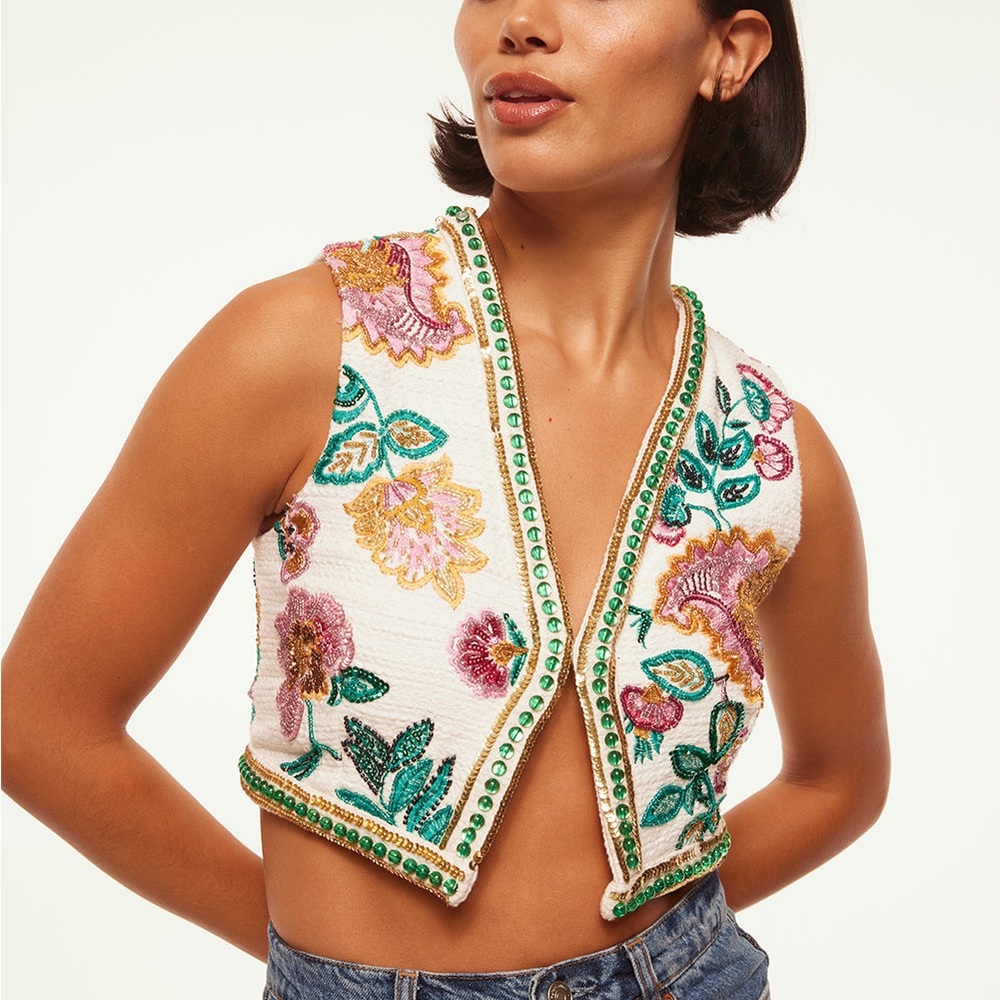 NWT MISA Los Angeles Bashira Top / Size Medium / MSRP $330 - Picture 3 of 7